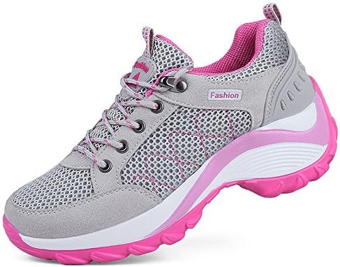 Zenobia Womens Hiking Shoes Mesh Breathable Casual Fashion Sport Sneakers Grey Size 7 (877grey38)