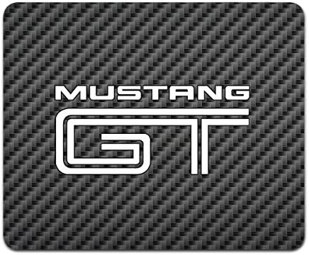 Ford Mustang GT Black Carbon Fiber Texture Graphic PC Mouse Pad , Made in USA
