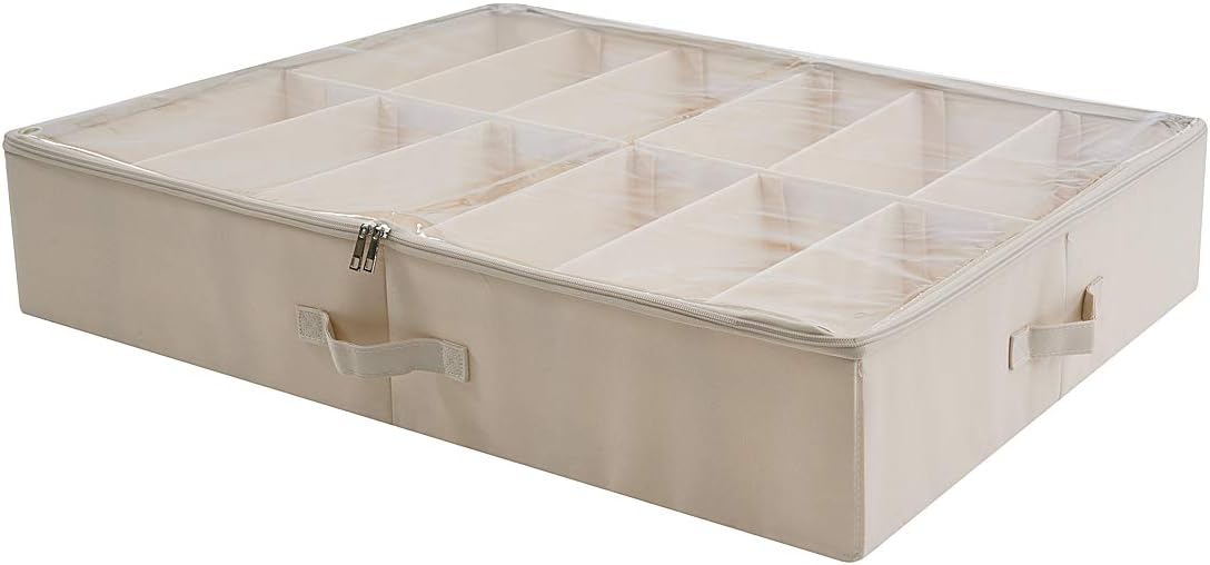 AMX Underbed Shoes Storage Solution Collapsible with Sturdy Board