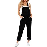 Vetinee Womens Classic Adjustable Straps Pockets Denim Bib Overalls Jeans Pants