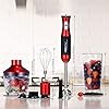 Hand Blender 3 in 1 LINKChef Hand Blender 500W, 500ml Food Processor, 800ml Beaker, Whisk, Robust Titanium Coating…