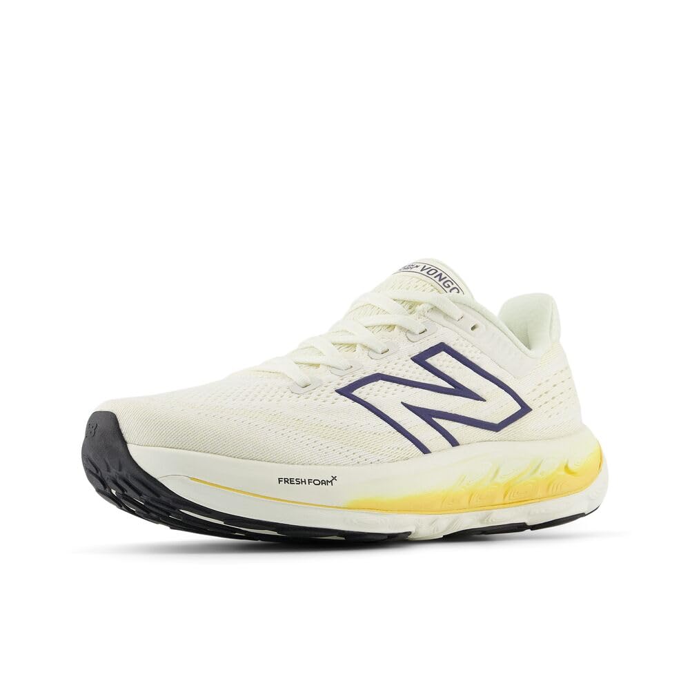 New Balance Women’s Fresh Foam X Vongo V6 Running Shoe, Angora/Sea Salt/Clementine, 13 M