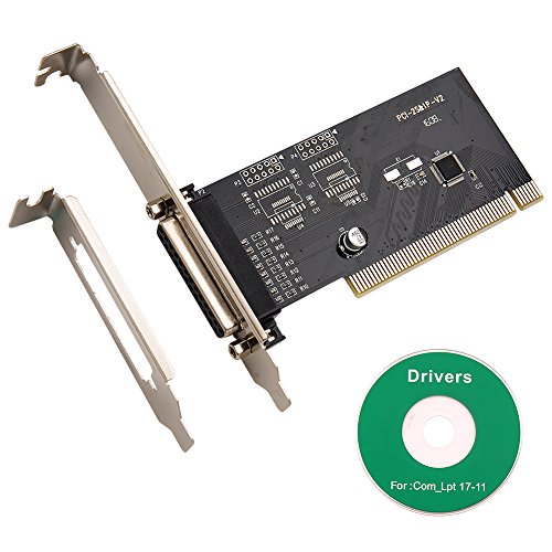 SHINESTAR PCI to DB25 LPT Parallel Port Expansion Card with Low Profile Bracket, PCI Parallel Port Converter Adapter Controller for Desktop PC Printer