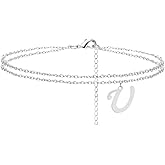 YANCHUN Silver Anklet Bracelets for Women A-Z Initial Anklet