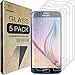[5-PACK]- Mr.Shield Designed For Samsung Galaxy S6 [Tempered Glass] Screen Protector [0.3mm Ultra Thin 9H Hardness 2.5D Round Edge] with Lifetime Replacement
