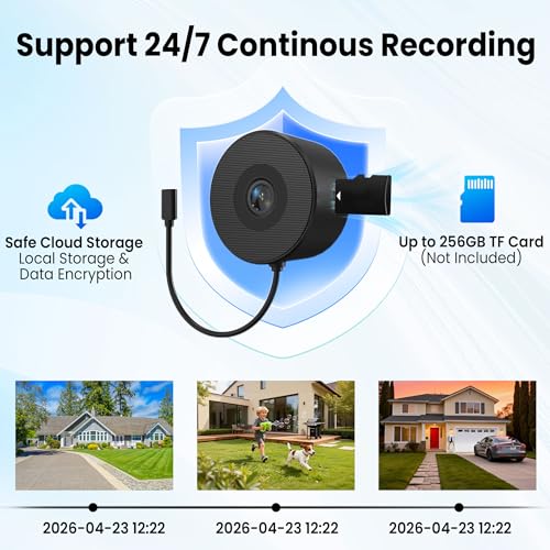 2K 3MP Window Camera, 5GHz & 2.4GHz WiFi Dome Cameras for Home Security for Indoor & Outdoor Monitoring, with Motion/Human Detection, Easy Install, 24/7 Recording, Full Color Starlight Night Vision