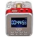 TOMTOP LSoled Mini Digital Portable Music MP3/4 Player Micro SD/TF USB Disk Speaker FM Radio (Red)
