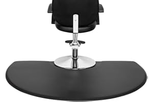 mefeir 3' x 5' - 5/8'' Thick Salon Anti Fatigue Mat for Hair Stylist, Semi Circle Comfort Barber Shop Beauty Floor Mats Under Styling Chair