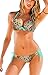 Sexy Women Girl Lady Leopard Swimsuit Swimwear Padded Bikini Push Up Green Small