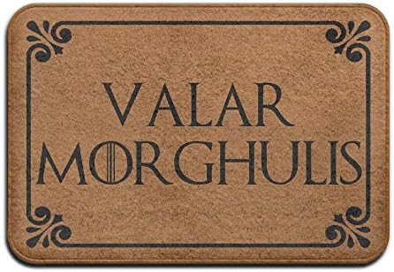 Game Of Thrones Valar Morghulis Welcome Door Mat Entrance Mat Floor Mat Rug Indoor/Outdoor/Front Door/Bathroom/Kitchen Mats Rubber Super Absorbent Non Slip 24x16x1.2inch-Clause