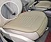 EDEALYN Auto Interior Accessories Styling PU Leather Charcoal Car Seat Cover Pad Seat cushion Mat Protective Cover for Car/ Office Chair ,Universal Seatpad (Beige- 3)