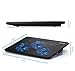Laptop Cooler, Tenswall 5 Quiet Fans Laptop Cooling Pad for 13-17 Inch Laptops, Cooler Pad Stand with LED Light, Dual USB 2.0 Ports, Adjustable Height Settings