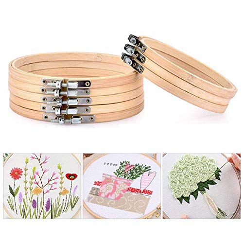 5 Pieces+Embroidery+Bamboo+Circle+Wholesale