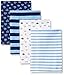 Gerber Unisex-Baby 4 Pack Flannel Burp Cloths, Transportation, One Size