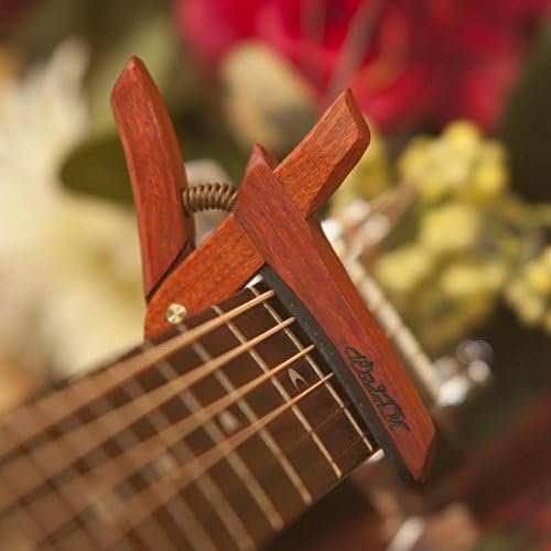 Wooden Guitar Capo for Acoustic Guitars Bloodwood - Handmade in the USA