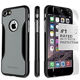 iPhone 6 Case, 6s SaharaCase® Protective Kit (Gray) + [ZeroDamage® Tempered Glass Screen Protector] Rugged Slim Fit Cover [Shock-Absorbing Reinforced Bumper] Scratch-Resistant Hard Back (Black/Gray)