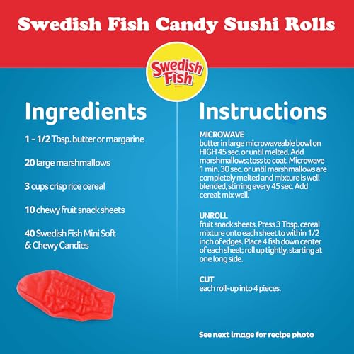 SWEDISH FISH MINI SOFT & CHEWY CANDY, BULK CANDY, MOTHER’S DAY, 24 – 2 OZ BAGS