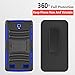 Circlemalls [Combo Holster] And Built-In Kickstand Case Hybird Shockproof Phone Cover And Stylus Pen Compatible For [ZTE Zmax 2] With [Premium Screen Protector]-Blue