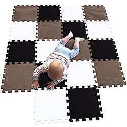MQIAOHAM Children Puzzle mat Play mat Squares Play