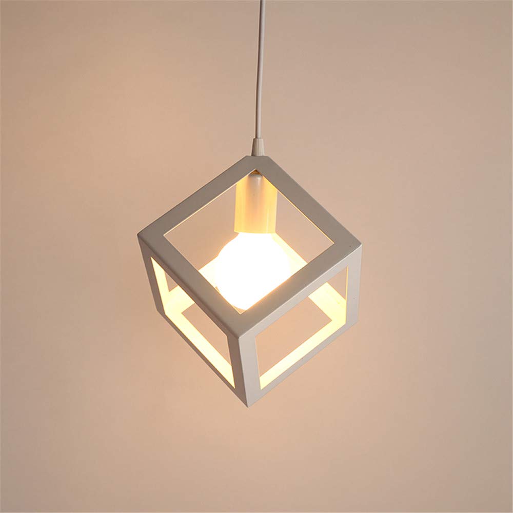 Vintage Industrial Cube Style Ceiling Light Geometric Iron Lamp
