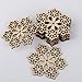 ROSENICE 10pcs Wooden Snowflake Pendant Christmas Decor Hanging Hexagonal Embellishments