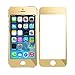 Coromose Colorful Plating Tempered Glass Screen Protector Film for iPhone 5 5S 5C (Gold)