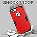 TOPSKY Compatible with iPhone 7 Plus Case Three Layer Shockproof Heavy Duty High Impact Resistant Hybrid Protective Cover Case for Apple iPhone 7 Plus 5.5 inch,Red Black