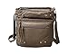 Soft Washed PU Leather Crossbody Purse Multi Pocket Vertical Bag Shoulder Satchel for Women (Taupe)