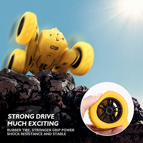 Peradix RC Voiture Télécommandée Voiture Jouets pour Enfant Voitures en 2WD 2.4 GHz Mode 360° Tournant avec Télécommande, Stunt Car Voiture Radiocommandee Voiture de Cadeaux Anniversaire Garçon Fille