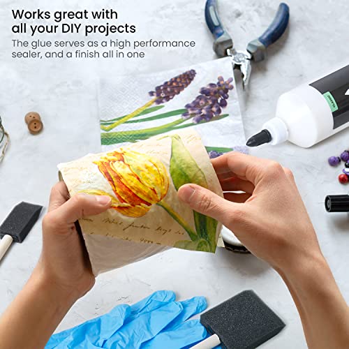 Arteza Decoupage Glue Refill Kit, 1 Gloss and 1 MatteFinish Glue, 16