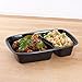 Pride Nutrition Meal Prep Food Containers - MADE IN THE USA - BPA Free 2 Compartment Proportional Durable Stackable Freezable Microwaveable with Lids Top Rated Long Lasting (7 Pack)