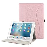 iPad Case for New iPad 9.7 2018 2017/iPad Air 2/iPad Air/iPad Pro 9.7 - BORIYUAN Protective Slim Case Folio Smart Cover with Auto Wake/Sleep Function & Pencil Holder for iPad 9.7 inch - Rose Gold