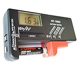 Small Battery Tester - Universal Digital Battery Volt Checker Holder Tool for AA AAA C D 9V 1.5V Button Cell Small Batteries