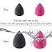 EmaxDesign 2 Piece Makeup Blender Sponge Set Foundation Blending Blush Concealer Eye Face Powder Cream Cosmetics Makeup Sponges, black and rose red, flower, 1 Count