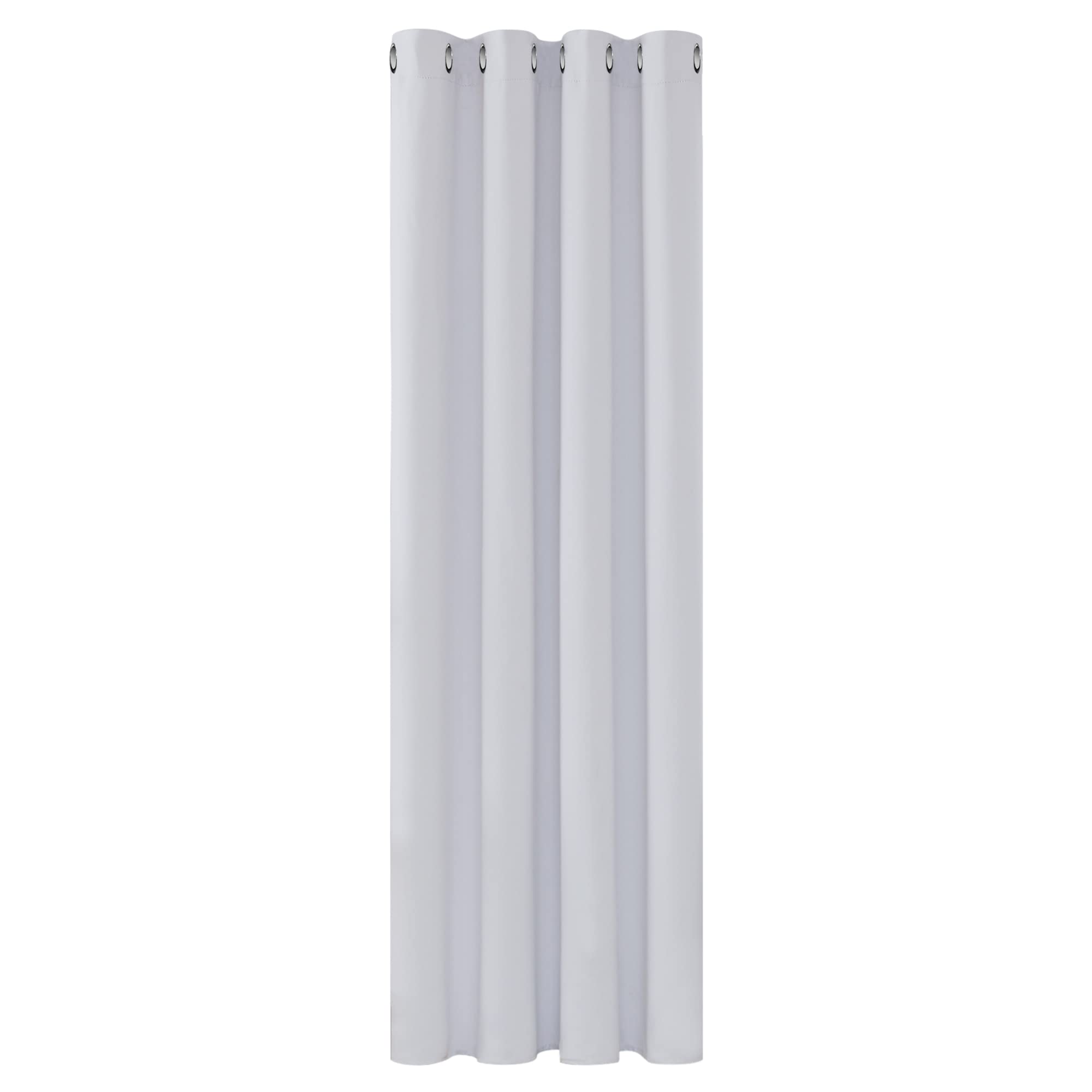 Deconovo Solid Energy Saving Thermal Insulated Room Darkening Curtain Eyelet Curtain for Kidsroom 52"x 63" Silver Grey 1 PANEL