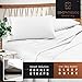 Empyrean California King Sheet Sets - 4 PC Super Soft Cal King Bed Sheets - Double Brushed Microfiber Cal King Sheets - Hotel Luxury White Bed Sheets Cal King Size, with 4 Corner Elastic Straps