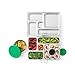 PlanetBox ROVER Eco-Friendly Stainless Steel Bento Lunch Box with 5 Compartments for Adults and Kids - Purple Carry Bag with Fairies Magnets