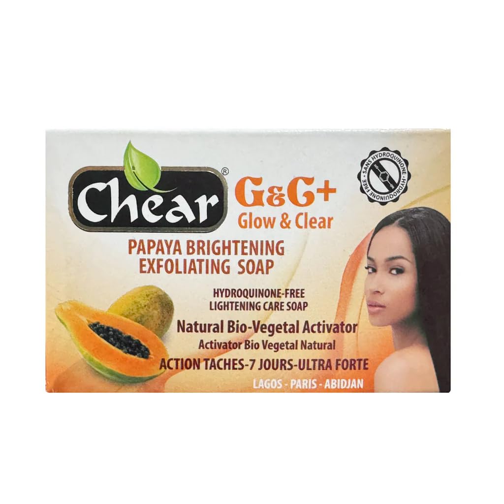 G&C+ Papaya Skin Brightening Exfoliating Soap 150g - with natural bio vegetal activator