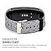 Moretek Silicone Replacement Band Strap for Samsung Gear Fit2 & Fit2 Pro Tracker (Black Yun)