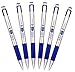 Zebra G-301 Gel Stainless Steel Retractable Pen, 0.7mm, Blue, 6 Pack