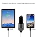 i-SUPERSIM USB Car Charger with Android Charging Line, Quick-Charging, QC 2.0 USB Port for iOS Android Mobile Devices, Black