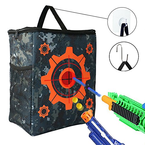 Nerf Target Pouch & Storage Bag - Large Canvas Carrying Case For Darts, Clips, Blasters (N-Strike Elite, Mega, Rival)
