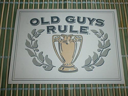OLD GUYS RULE GENUINE CARD WITH ENVELOPE " TO MY TROPHY HUSBAND " 5" X 7"