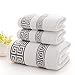 XHSP 100% Cotton Highly Absorbent Embroidered Towels 3-Piece Towel Set Hotel Bath Towel, 1 Bath Towels, 2 Hand Towels Extra Thick Beach Bath Towel (White)