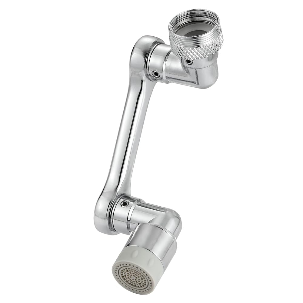 1080° Swivel Tap Aerator, Universal Rotating Faucet Extender Adapter Extension Tap Attachment with Filter for Kitchen Bathroom Sink (2 Modes)