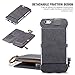 For Apple iPhone 6 Plus and Apple iPhone 6s Plus 5.5 inch Case, FLOVEME Vintage 2 in 1 Zipper Magnetic Wallet Leather 18 Card Slots Handbag Full Protection Flip Pouch Kickstand Cover Holder - Grey