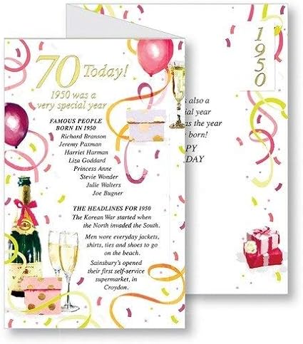 female 70th birthday