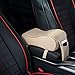 Car Center Console Comfort Support Armrest Cushion PU Leather & Memory Foam Pad (Beige)