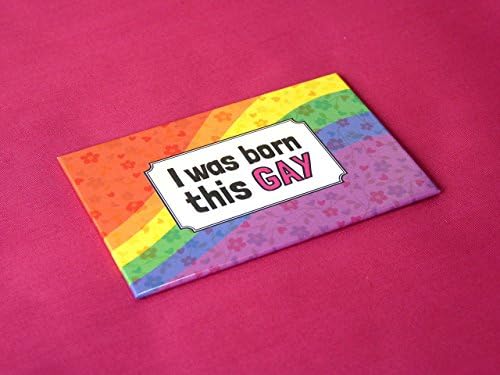 Handmade Gay pride colorful magnet
