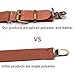 Yienws Y-Sharp Pants Suspenders Boys, Brown 3 Clasp Strap, Brown, Size One Size
